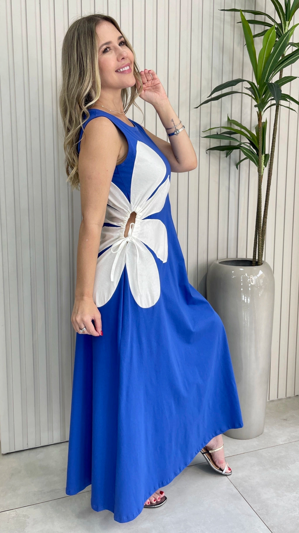 VESTIDO MALHA FLOR (VÁRIAS CORES DISPONÍVEIS)